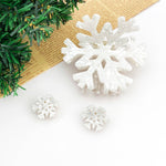 White Winter Snowflake Hair Claw Clip - Mini Hair Accessories TheDivaSoap