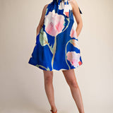 Bloom Bow Dress - Royal Short Dresses Glam