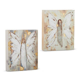 10" Angel Block Wall Art Seasonal Raz Imports