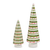 Set of 2 Patterned Trees Seasonal Raz Imports