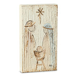 11.75" Holy Family Textured Block Seasonal Raz Imports