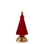 11.5" Red Flocked Tree - Sugar Babies Children's Boutique/Meg's Shoppe