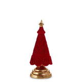 11.5" Red Flocked Tree - Sugar Babies Children's Boutique/Meg's Shoppe