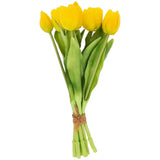 12.5" Fresh Picked Yellow Faux Tulip Bundle S/8 Home Decor Boston International
