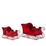 Red Sleigh Set Seasonal Raz Imports