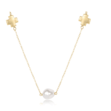 15" Choker Signature Cross Admire Simplicity Chain Gold - Pearl Necklaces enewton