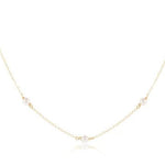 15" Choker Simplicity Chain Gold - 4mm Pearl Necklaces enewton