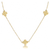 15" Choker Simplicity Chain Gold - Signature Cross Gold Necklaces enewton