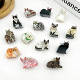 Mini Cat Hair Claw Clip - Black/White Hair Accessories TheDivaSoap