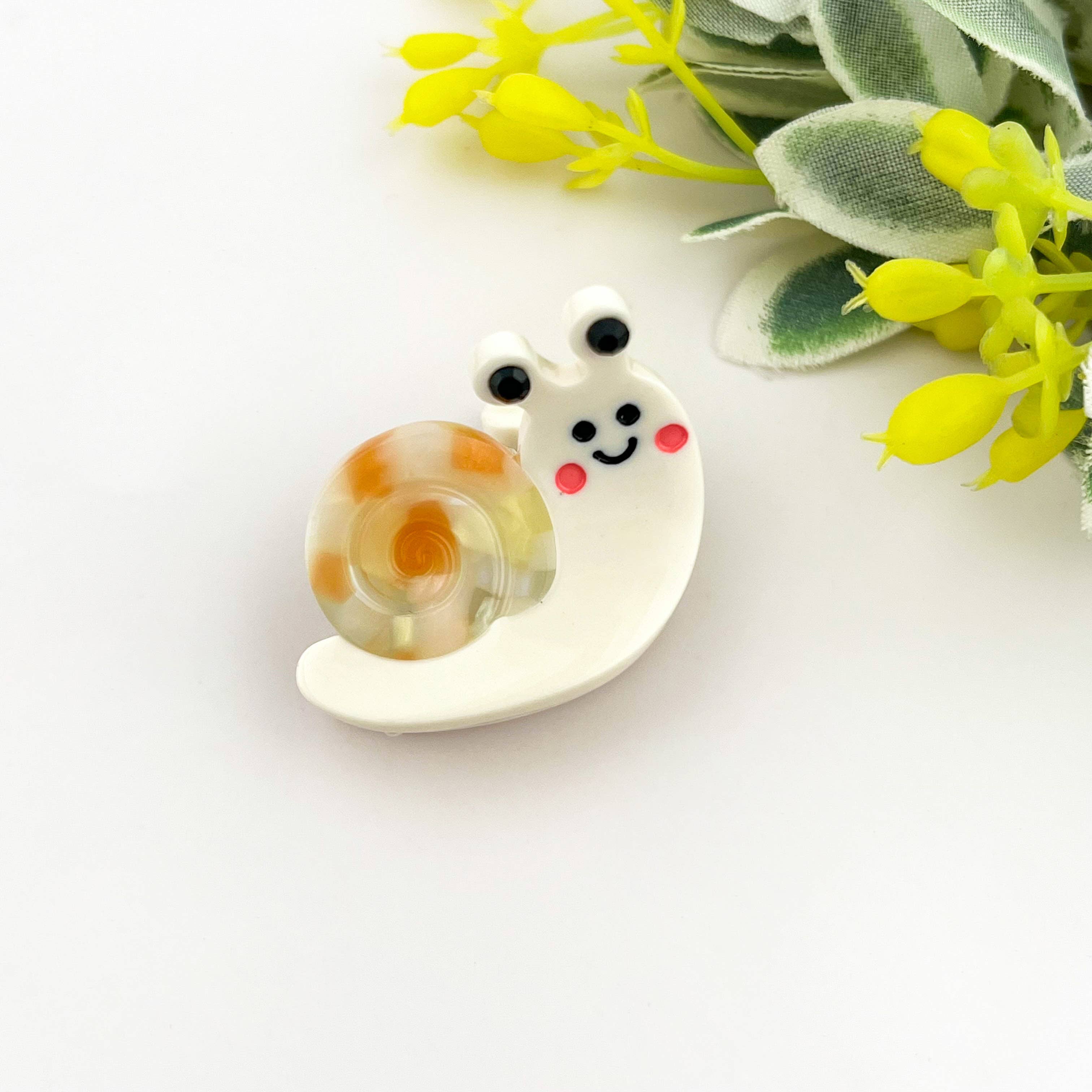 Mini Snail Hair Claw Clip - Pink Hair Accessories TheDivaSoap