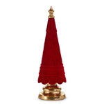 16.5" Red Flocked Tree Seasonal Raz Imports