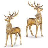 16.75" Aged Gold Deer with Bow - Sugar Babies Children's Boutique/Meg's Shoppe