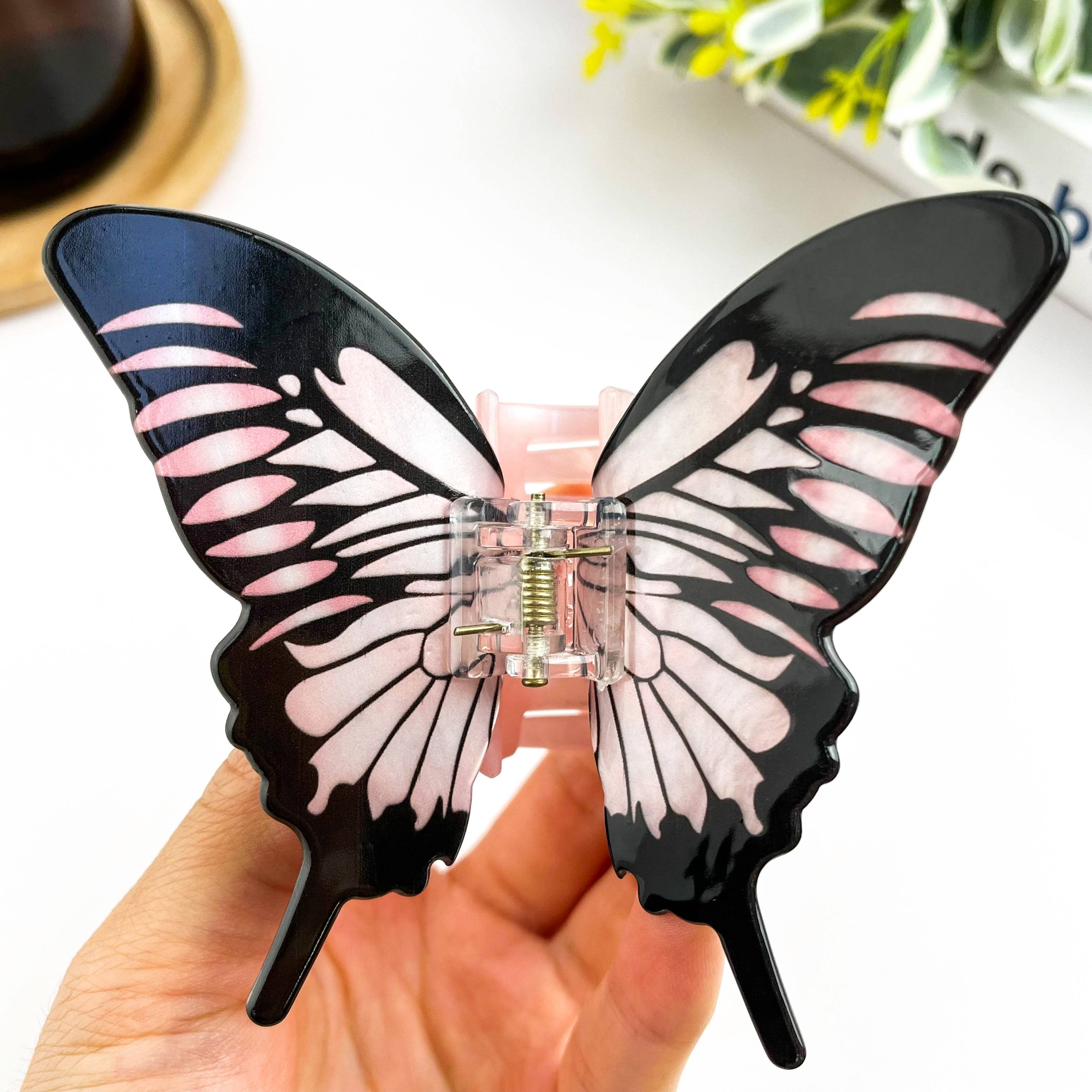 Butterfly Claw Clip - Dark Pink Hair Accessories TheDivaSoap