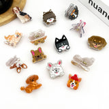 Mini Dog Series Hair Claw Clips, Cute Puppy Animal Hair Clip: N Hair Accessories TheDivaSoap