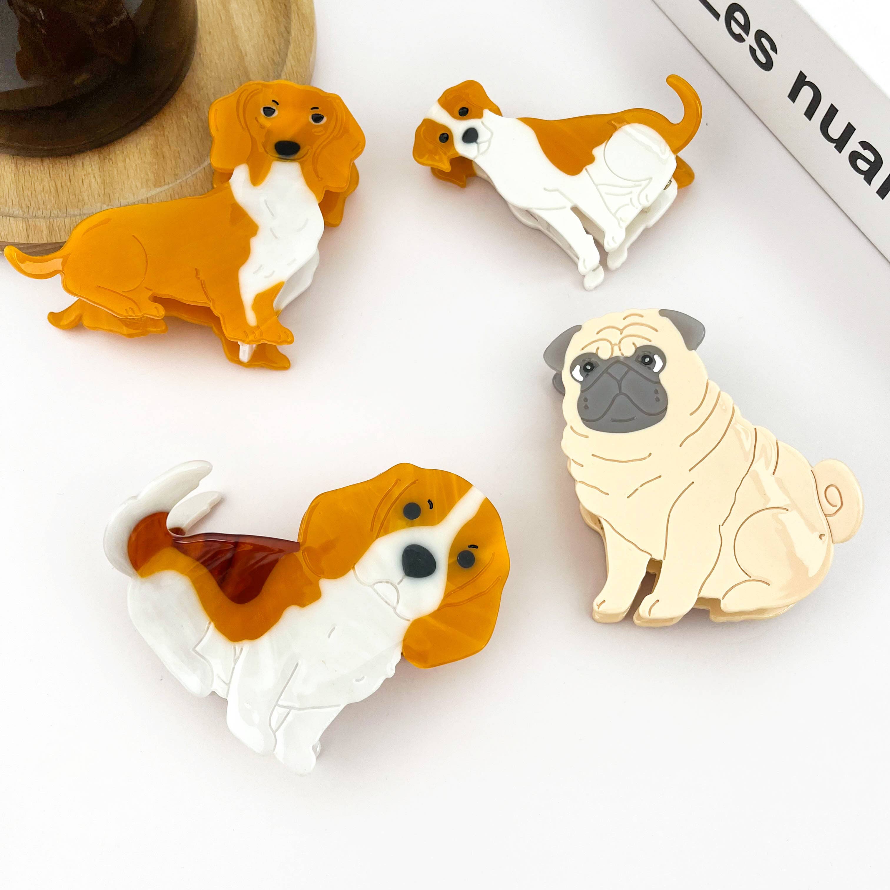 Puppy Claw Clip - Pug Hair Accessories TheDivaSoap