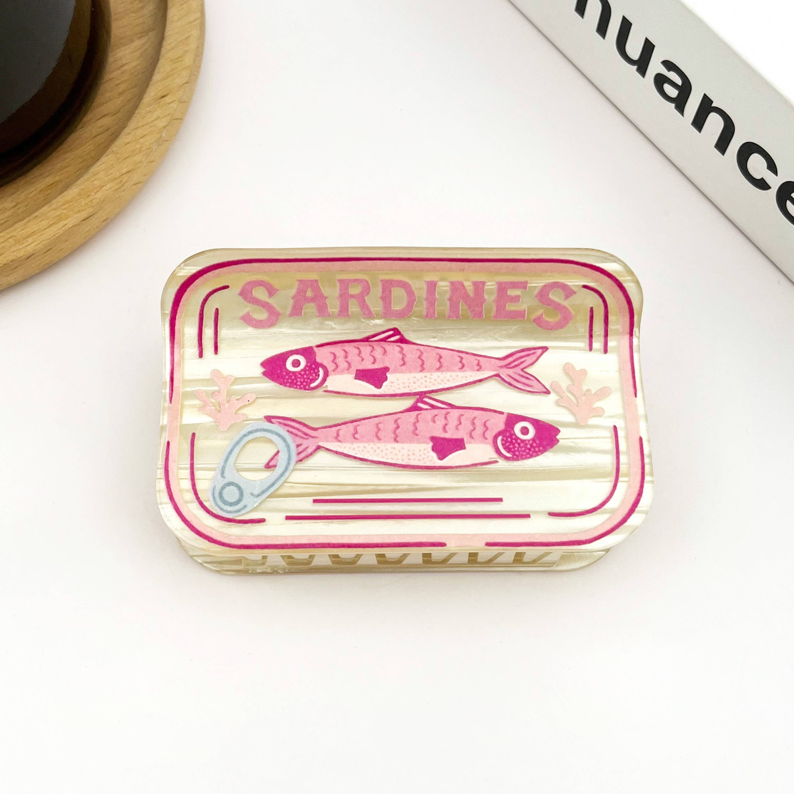 Sardine Can Hair Claw Clip, Creative Fish Tin Hair Clip: B Hair Accessories TheDivaSoap