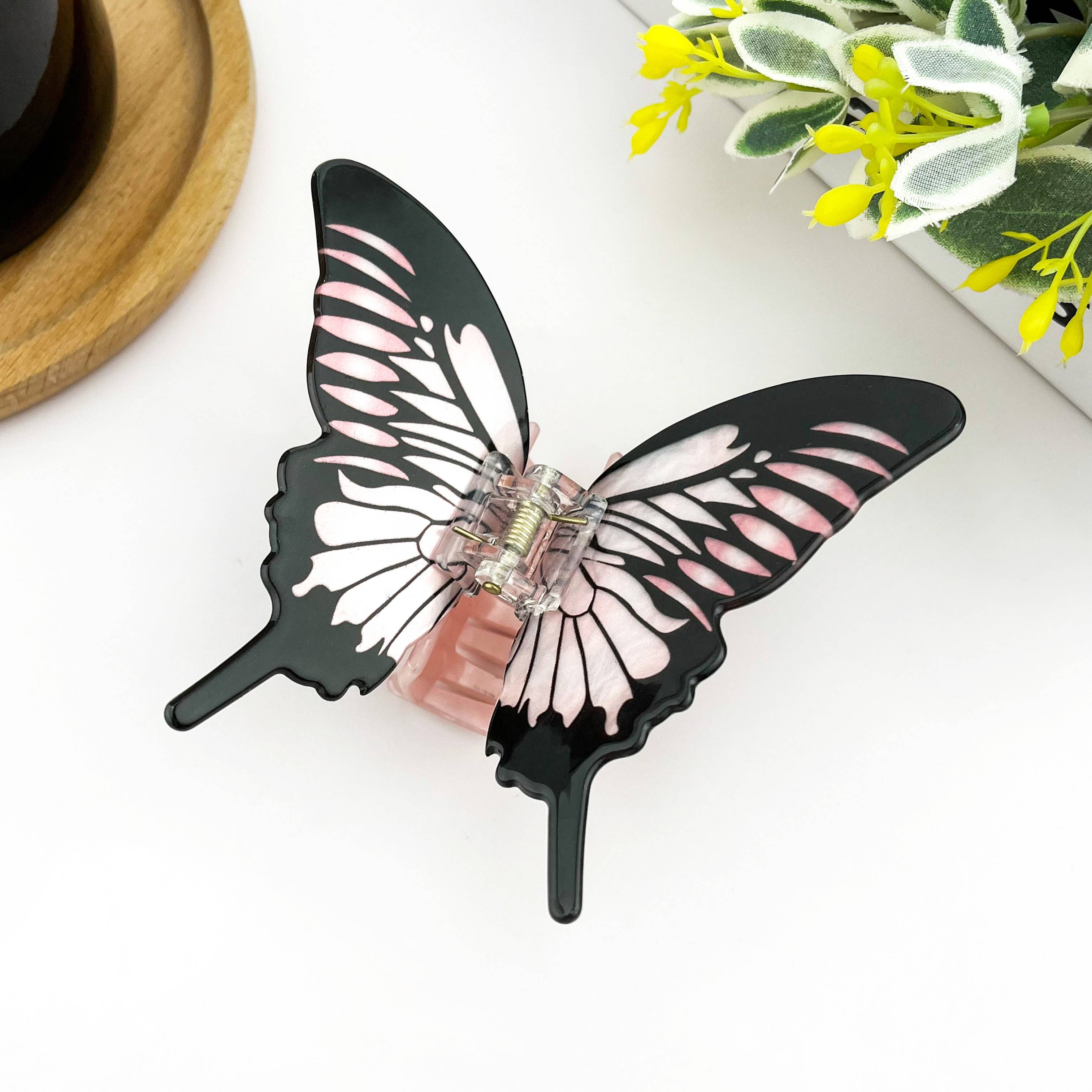 Butterfly Claw Clip - Dark Pink Hair Accessories TheDivaSoap