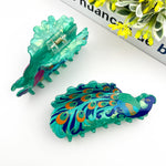 Creative Fashion Peacock Hair Claw Clip – Animal Style: Green Hair Accessories TheDivaSoap