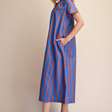Autumn Avenue Striped Midi Dress Long Dresses Glam