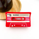Red Cassette Tape–Inspired Retro Hair Claw Clip Hair Accessories TheDivaSoap