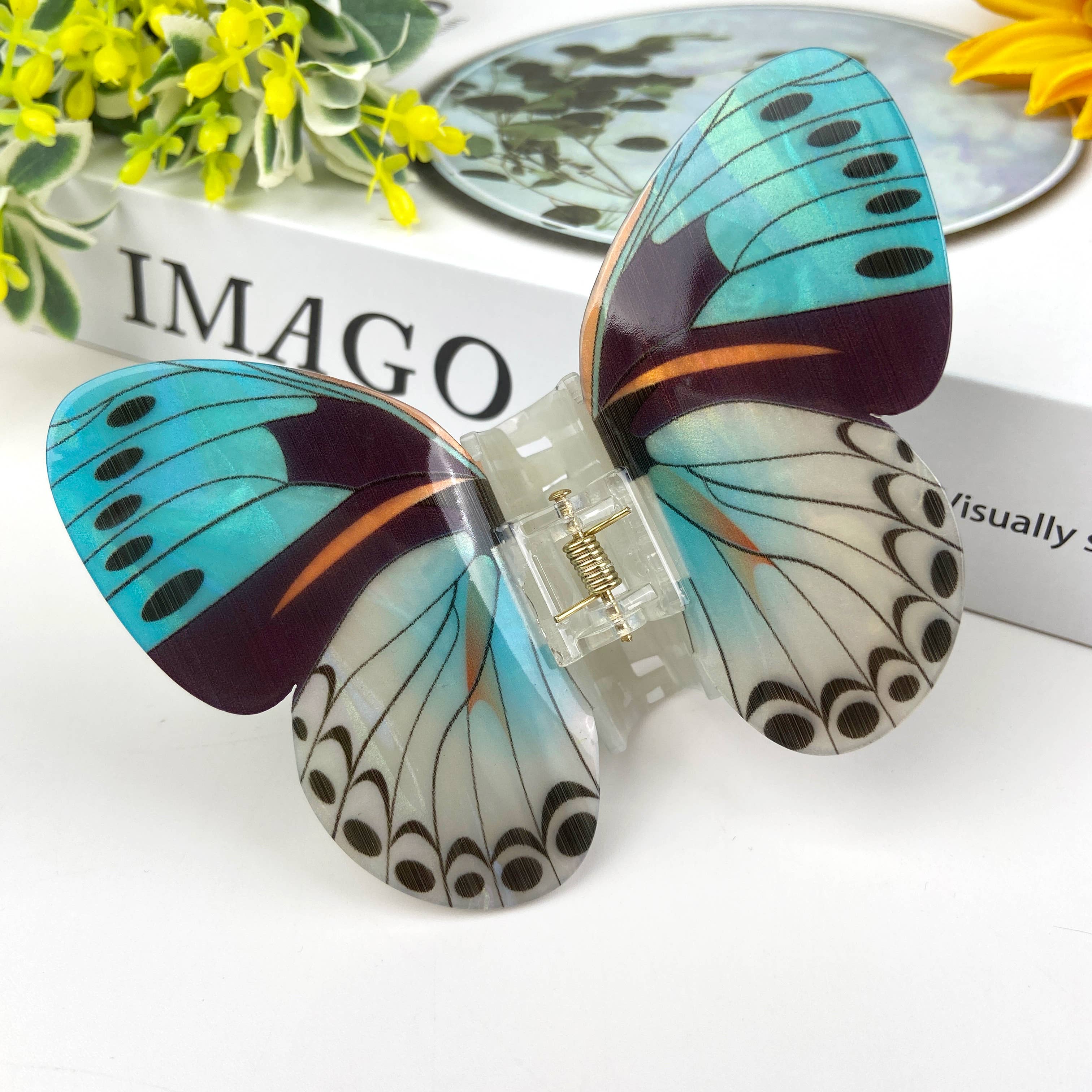 Colorful butterfly hair clips elegant beautiful hair clip: H Hair Accessories TheDivaSoap