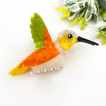 Hummingbird Hair Claw Clip, Elegant Acetate Bird Hair Clip: Hummingbird-Green Hair Accessories TheDivaSoap