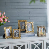 Small Rounded Gold Leaf Frame - 5x7"