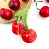 Sweet Red Cherry Claw Clip, Twin Cherries Hair Clip Hair Accessories TheDivaSoap