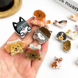 Mini Dog Series Hair Claw Clips, Cute Puppy Animal Hair Clip: N Hair Accessories TheDivaSoap