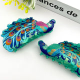 Creative Fashion Peacock Hair Claw Clip – Animal Style: Green Hair Accessories TheDivaSoap