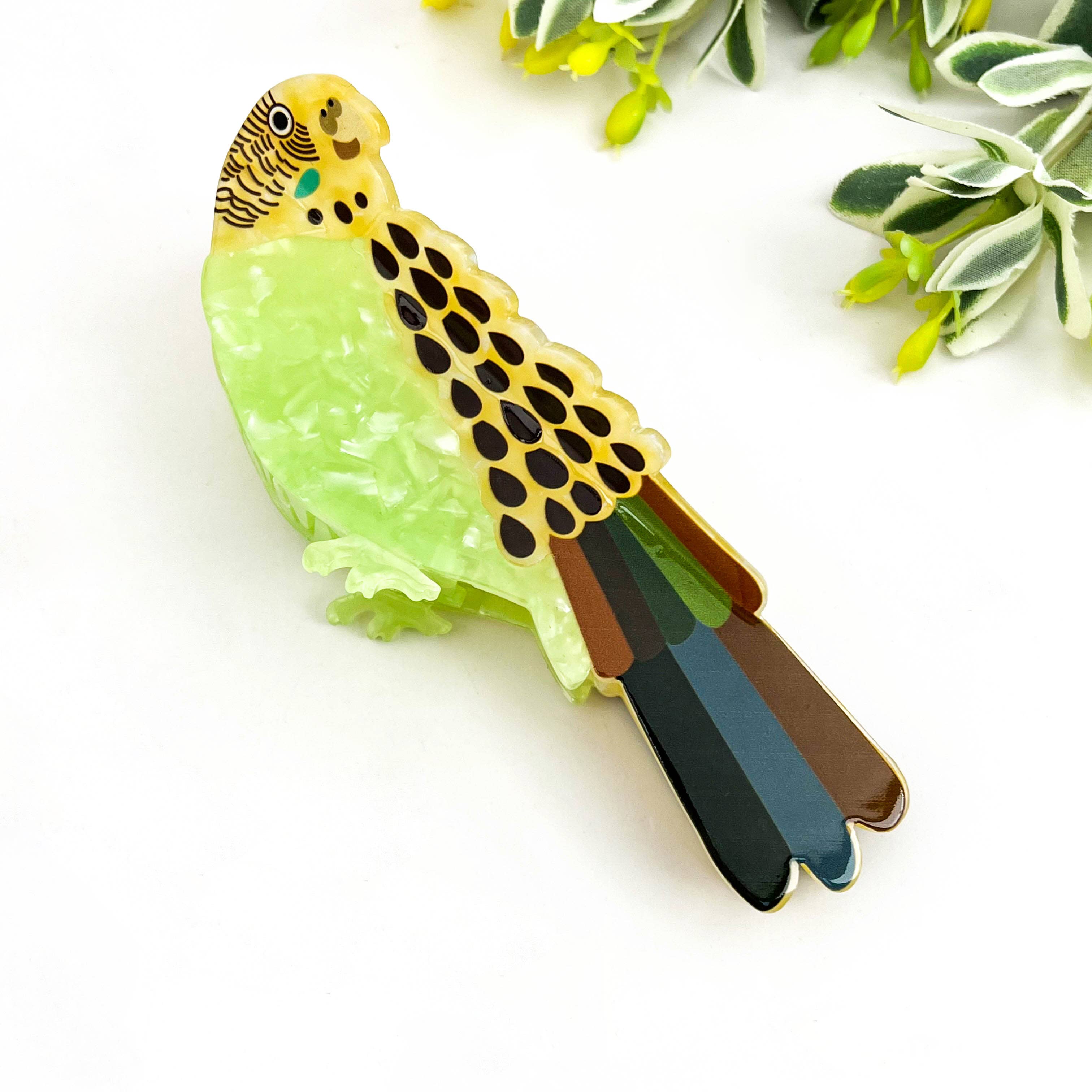 Hummingbird Hair Claw Clip, Elegant Acetate Bird Hair Clip: Hummingbird-Green Hair Accessories TheDivaSoap