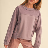 Girls Mauve Mood Top Girls Sweaters + Sweatshirts heart and arrow