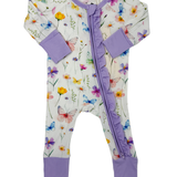 Girls Ruffle Zippy - Butterfly Garden Baby Sleepwear Twinkling Star