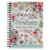 Coloring Book Spiral Prayers & Praises for Girls