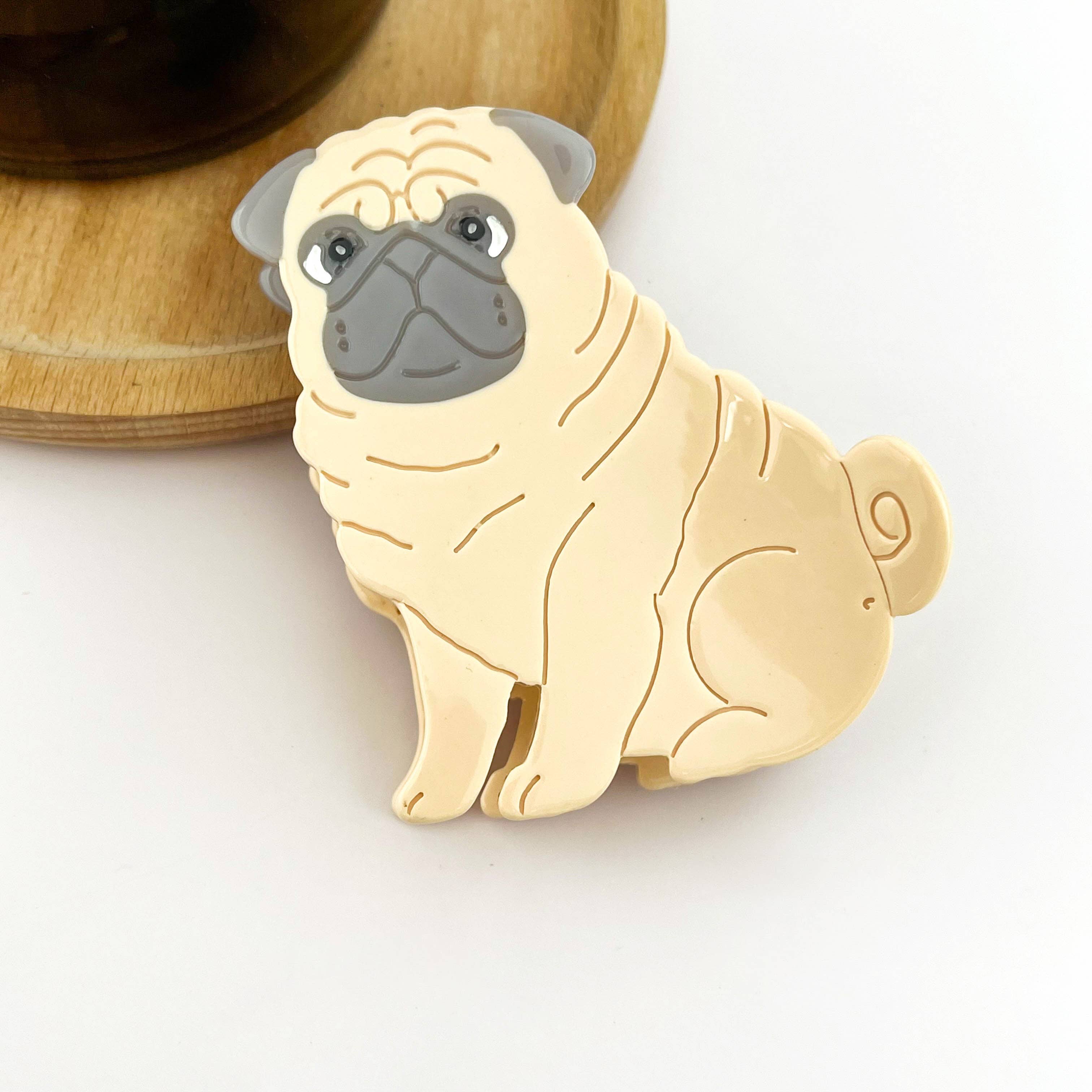 Puppy Claw Clip - Pug Hair Accessories TheDivaSoap
