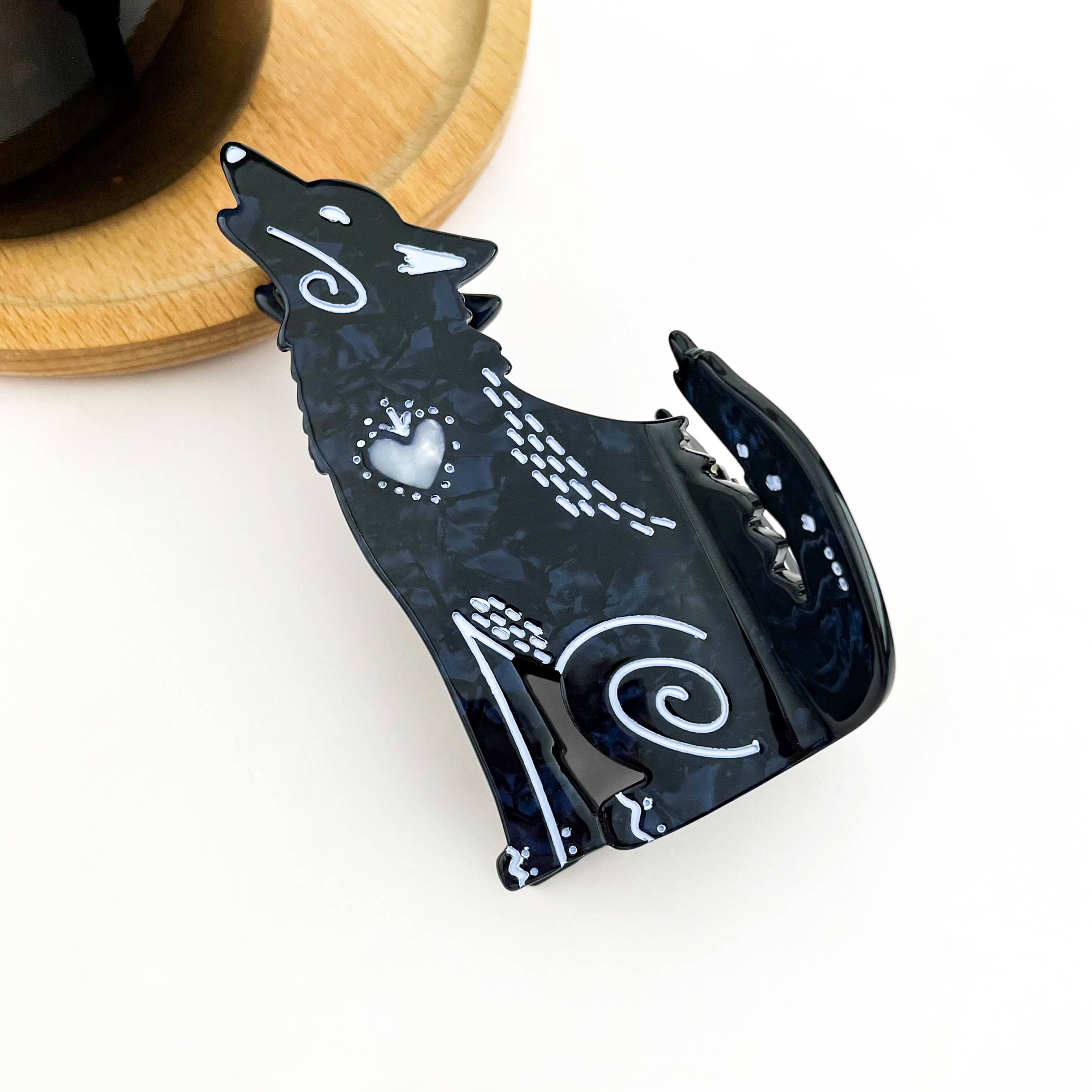 Black Wolf Claw Clip - Black Hair Accessories TheDivaSoap