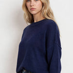 Navy Days Relaxed Sweater Sweaters Blu Pepper