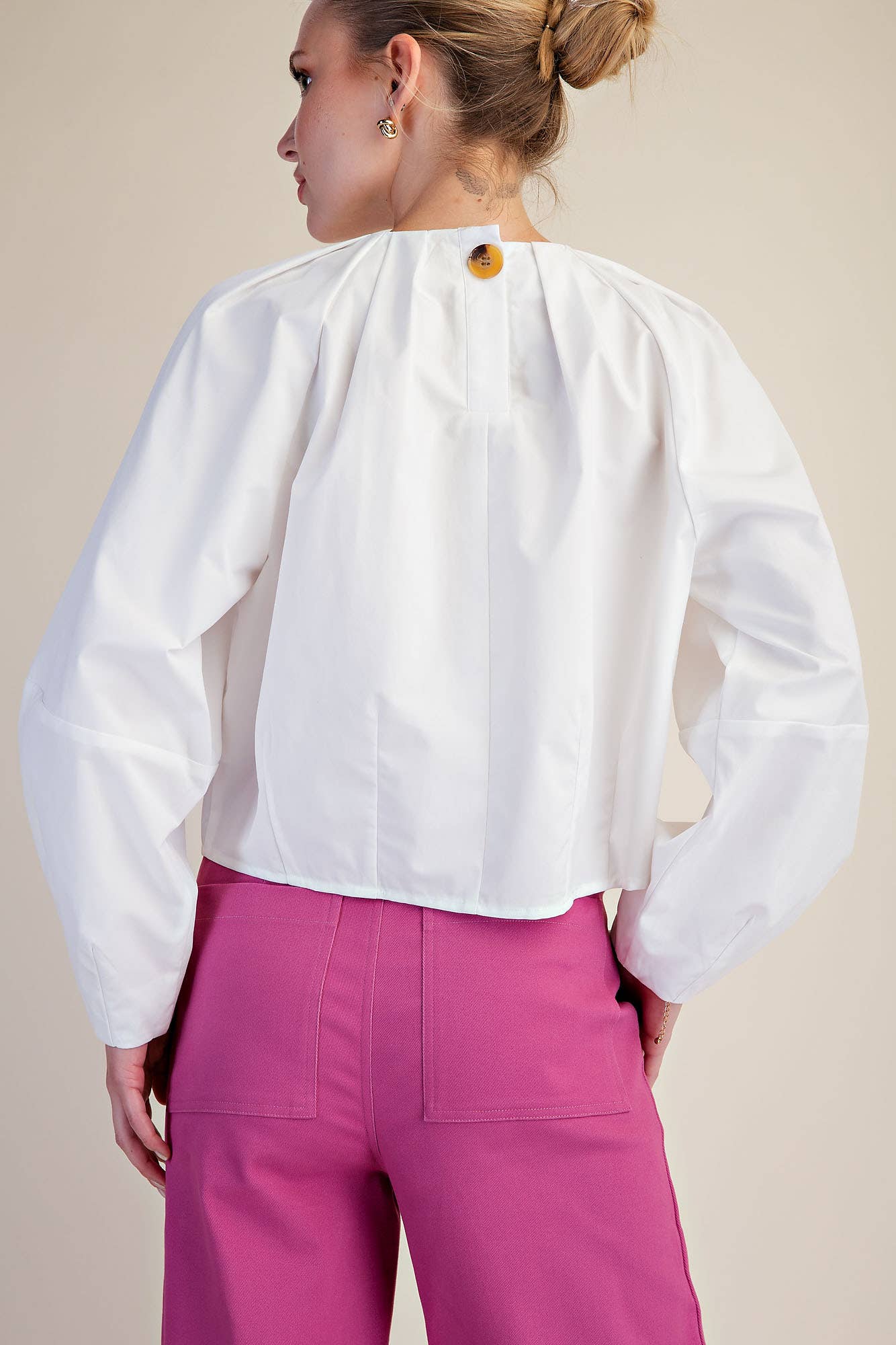 Purely Poised Pleated Top Tops Glam