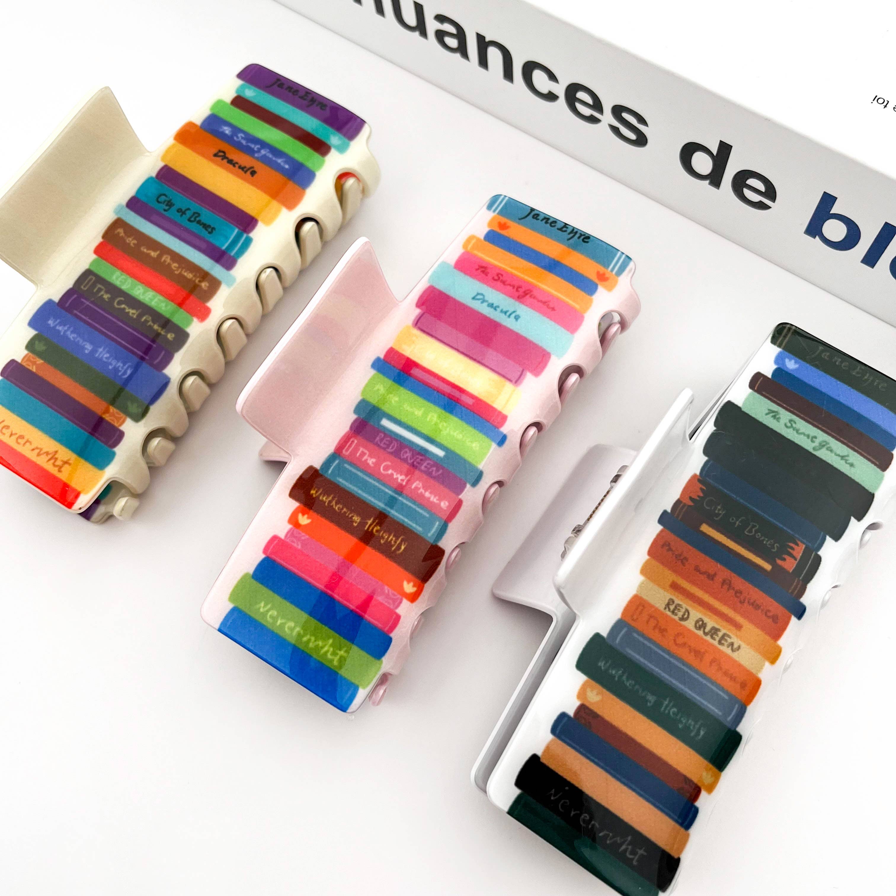 Colorful Book-Shaped Hair Claw Clip, Library Souvenirs: C Hair Accessories TheDivaSoap