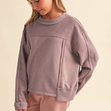 Girls Mauve Mood Top Girls Sweaters + Sweatshirts heart and arrow