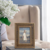 Crosshatch Border Trim Gold Frame - 4x6"