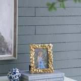 Small Rounded Gold Leaf Frame - 5x7"