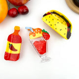 Food-Themed Acetate Claw Clips, Hot Sauce & Taco Designs: Taco Hair Accessories TheDivaSoap