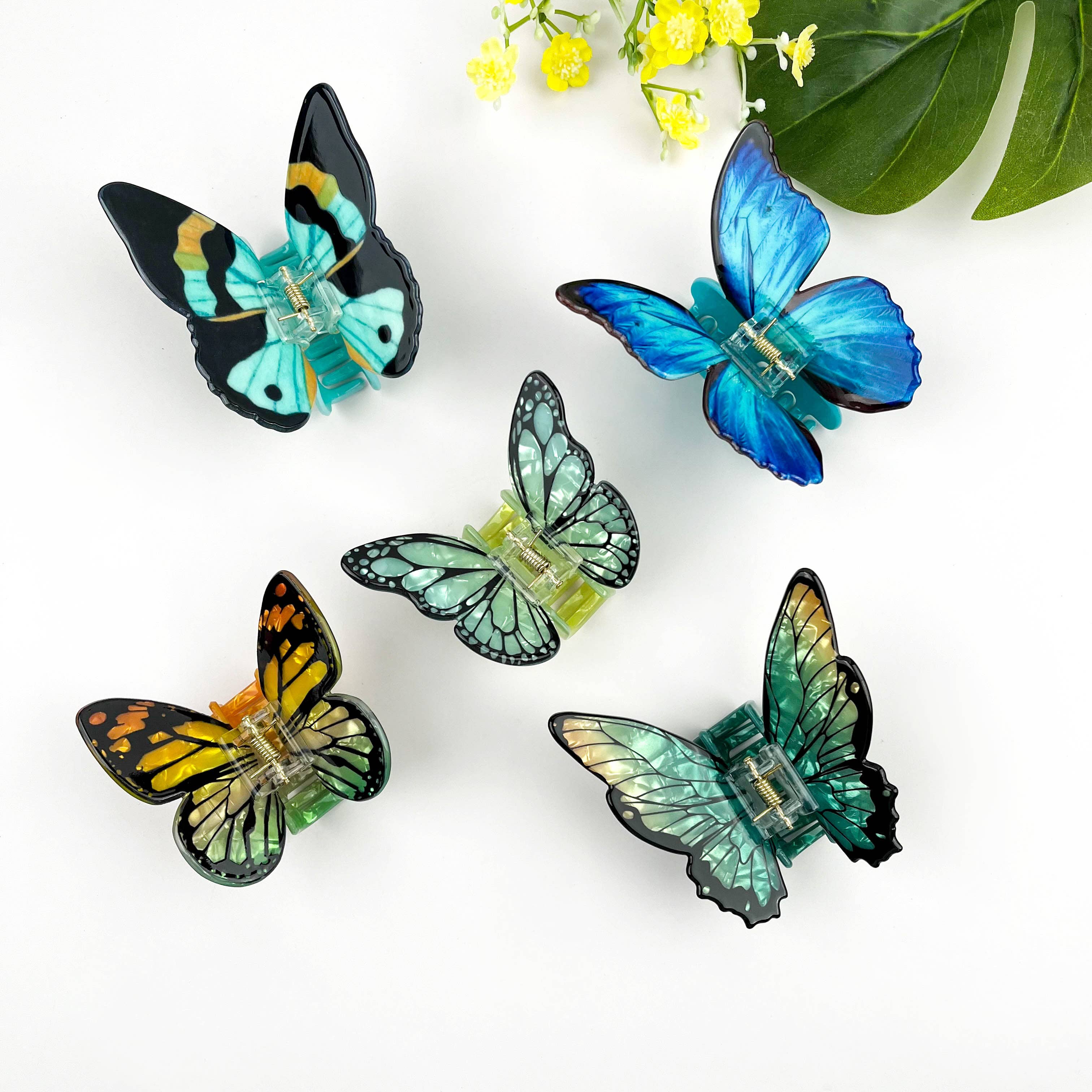 Butterfly Claw Clip - Blue Hair Accessories TheDivaSoap