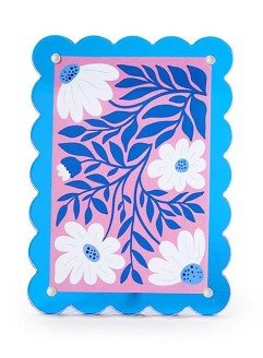 4x6 Scalloped Edge Acrylic Photo Frame - Assorted Home Decor Two's Company Blue