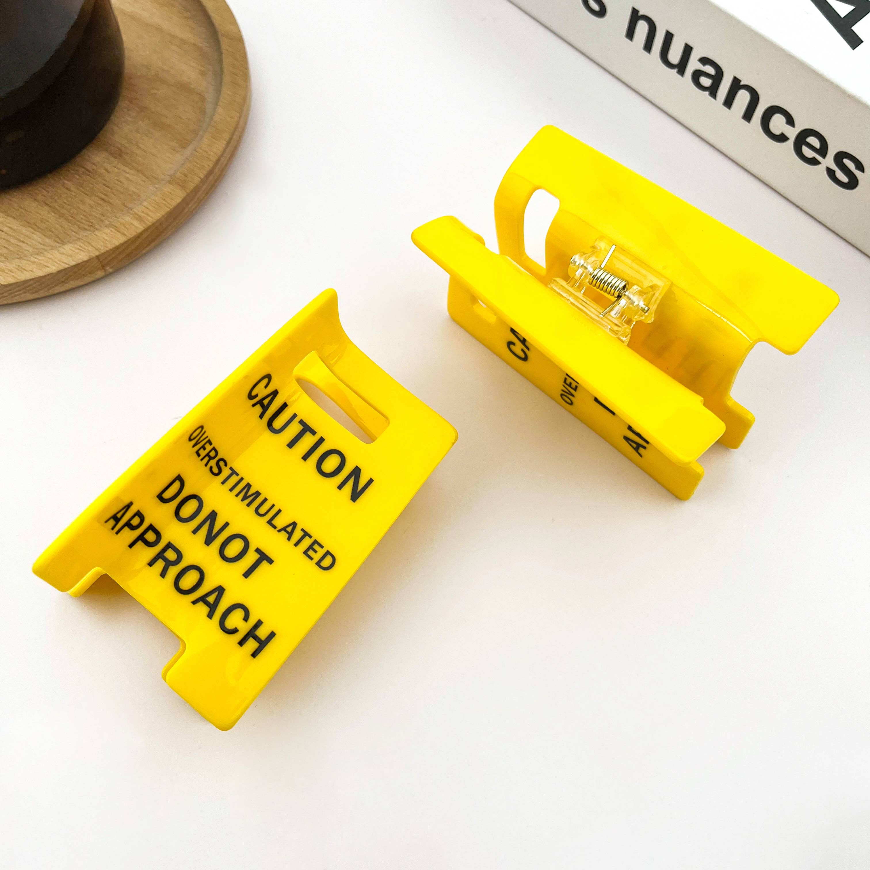 Caution Sign Claw Clip Hair Accessories TheDivaSoap