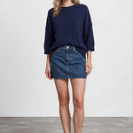 Navy Days Relaxed Sweater Sweaters Blu Pepper