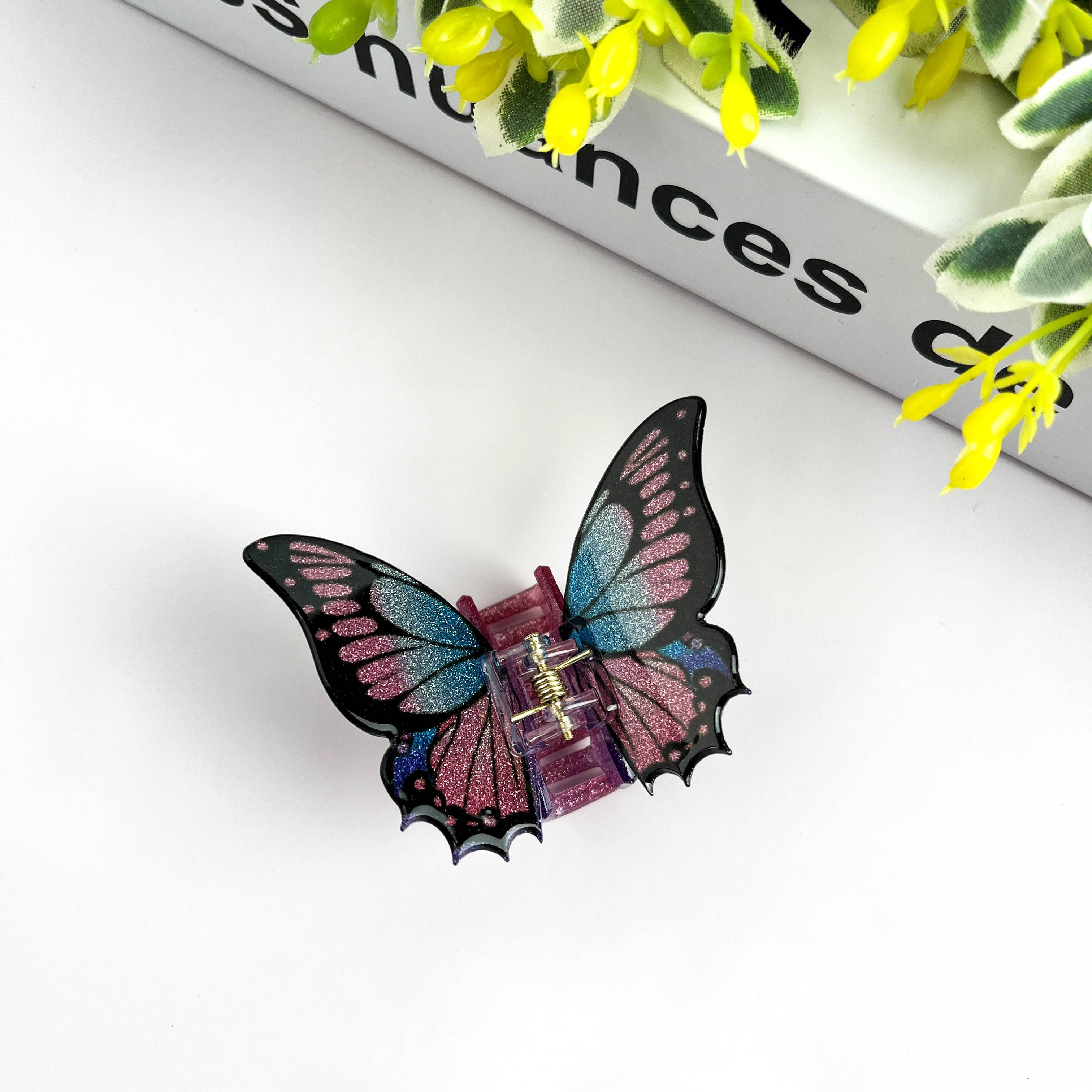 Butterfly Claw Clip Set - Pink Hair Accessories TheDivaSoap
