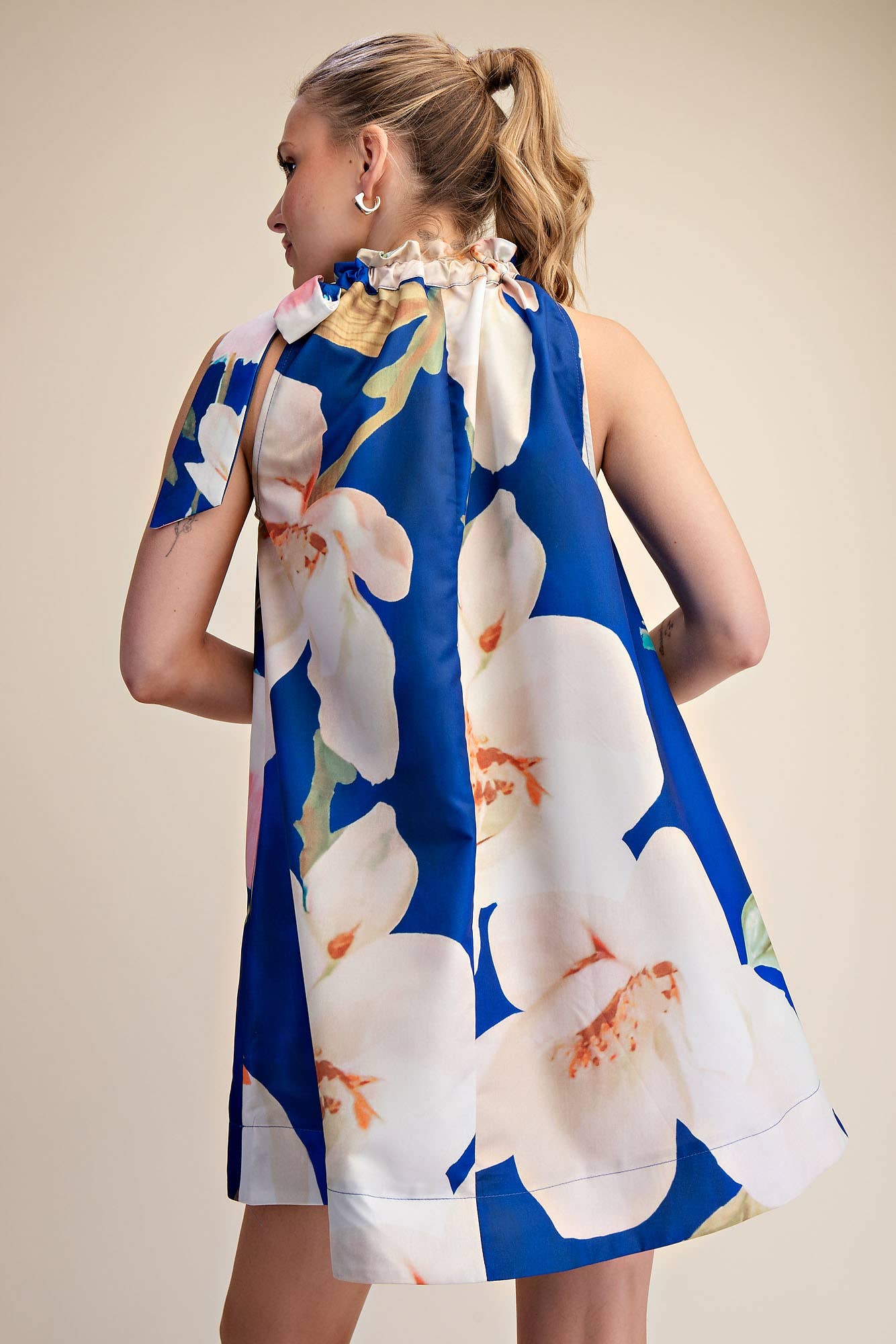 Bloom Bow Dress - Royal Short Dresses Glam