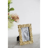 Thin Stacked Leaf Gold Frame - 4x6"